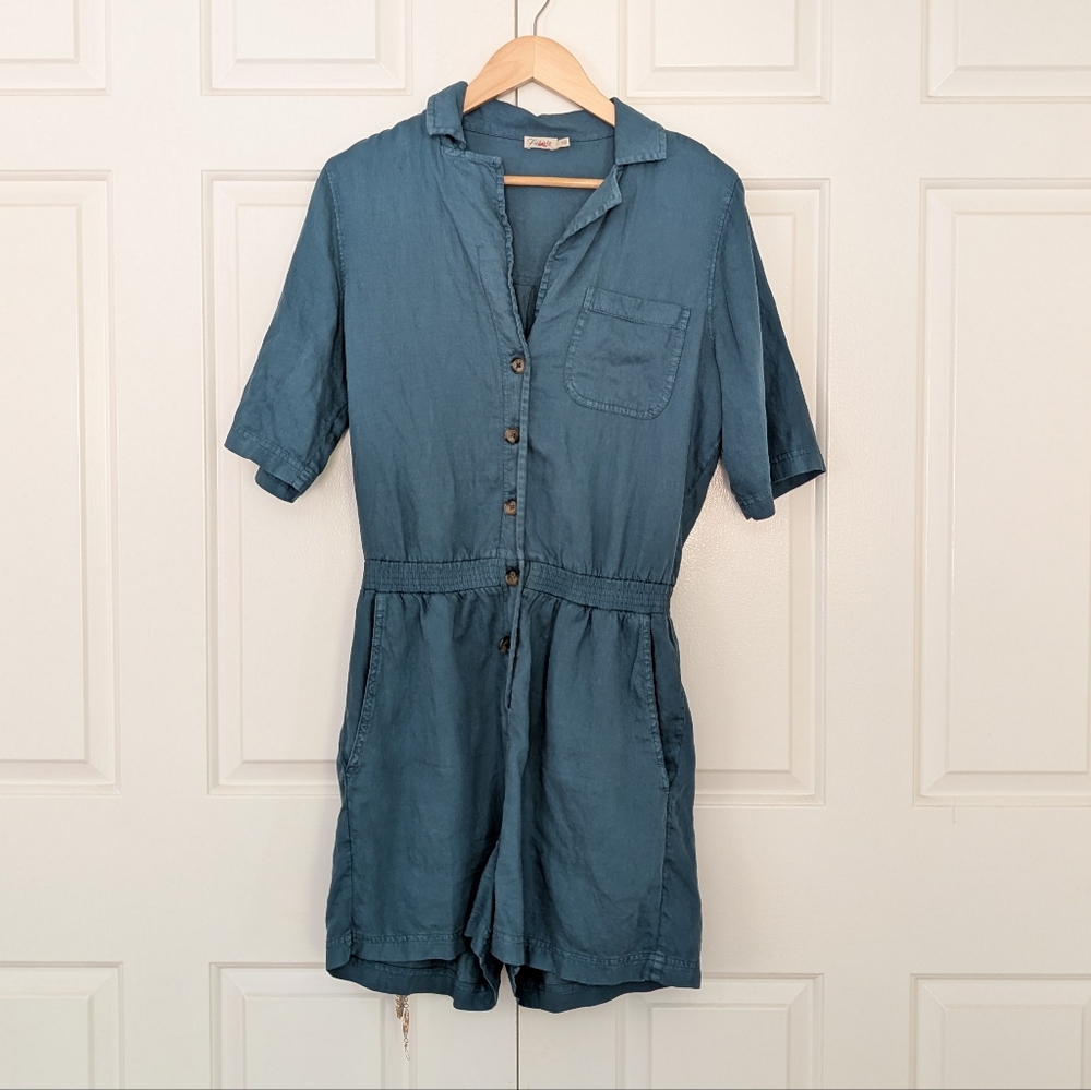 Faherty Arlie Linen Blend Jumpsuit